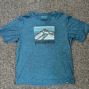 Patagonia Capilene Cool Daily Graphic Wicking Shirt Medium 50+ UPF Blue